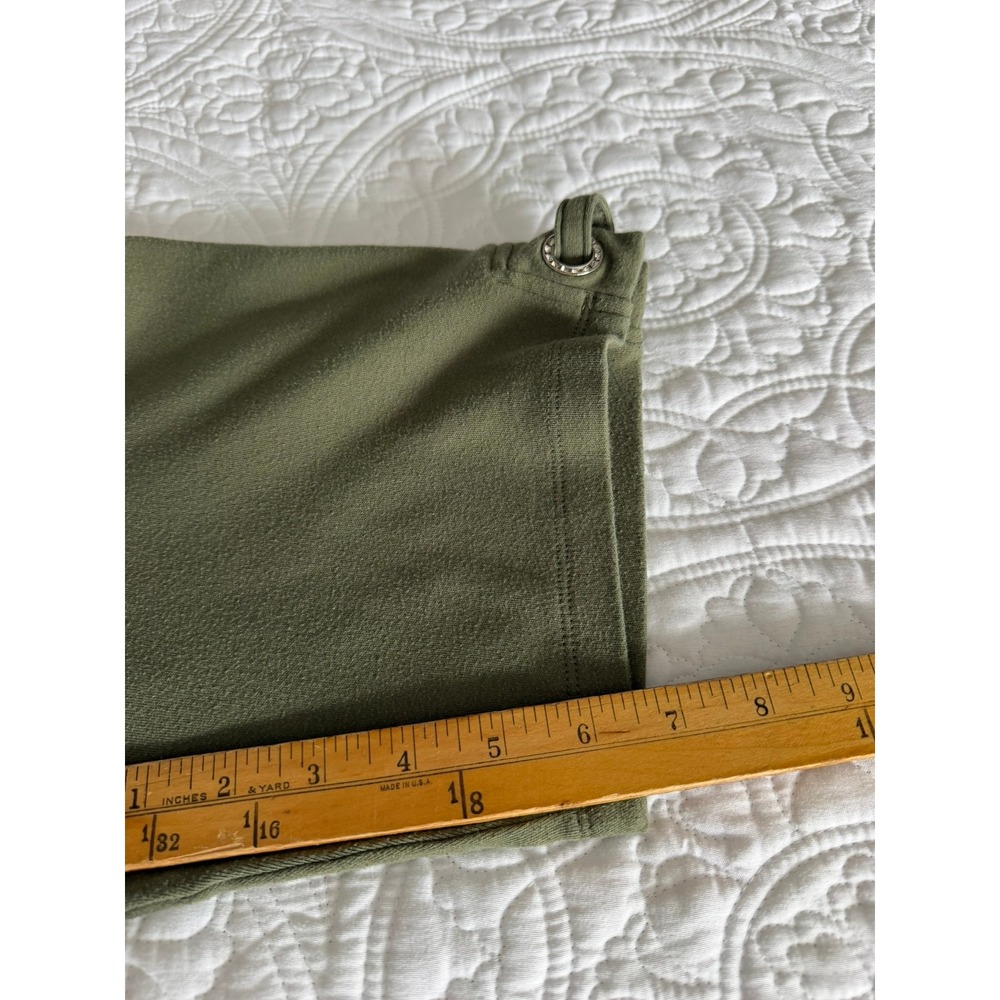 Quacker Factory Women 3X‎ Olive Green Grommet Detail Short Sleeve Knit Top - Picture 9 of 12